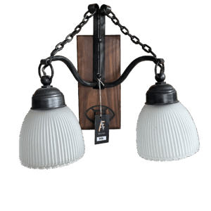 APLIQUE MADERA HARAS 2 LUCES